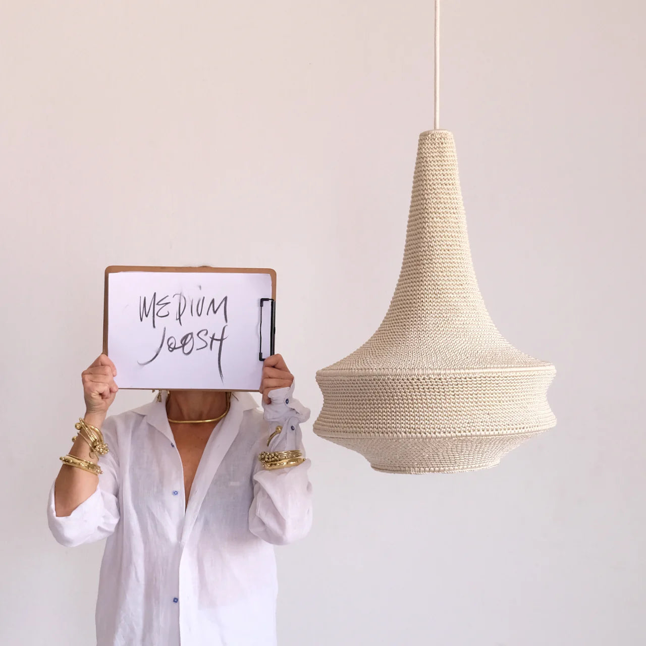 Joosh (double ring) Lampshade Medium Beige